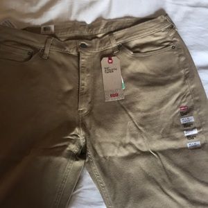 NWT Mens Levi’s 541 Athletic Taper Stretch Jeans In Khaki 40W 32L